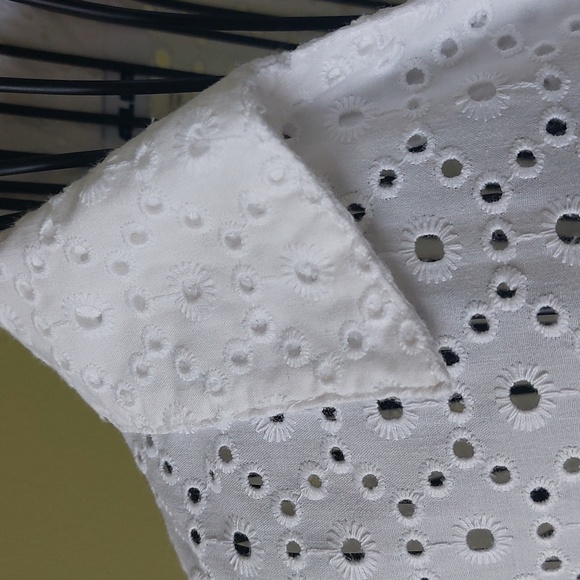 White Eyelet shirt "ALIA", size 14 - Picture 3 of 8